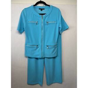 Boston Proper Beyond Travel Turquiose Matching Set, Size Small